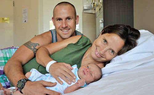 Mack Paul Manietta with mother Charlotte and dad Kristian shortly after he was born. Mack Paul Manietta with mother Charlotte and dad Kristian shortly after he was born.
